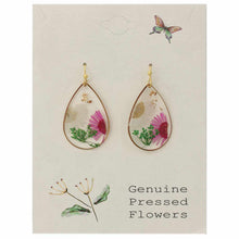 Load image into Gallery viewer, Cottage Floral Daisy Dried Flower Earrings