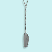 Load image into Gallery viewer, Long Y-drop Silver Knife Necklace: 32 Inch