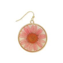 Load image into Gallery viewer, Pink Chrysanthemum Dried Flower Earrings