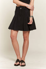 Load image into Gallery viewer, RAW EDGE WAIST WASHED DENIM MINI SKIRT