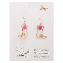 Load image into Gallery viewer, Botanical Boots Dried Flower Cowboy Boot Earrings