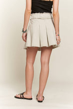 Load image into Gallery viewer, RAW EDGE WAIST WASHED DENIM MINI SKIRT