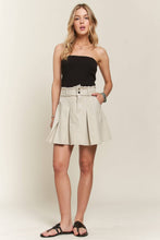 Load image into Gallery viewer, RAW EDGE WAIST WASHED DENIM MINI SKIRT