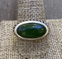 Load image into Gallery viewer, Vintage Dark Green Jade Ring