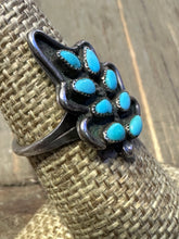 Load image into Gallery viewer, Vintage Leaf Turquoise Ring