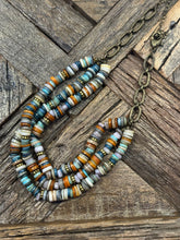Load image into Gallery viewer, Vintage 3 strand multi-bead necklace