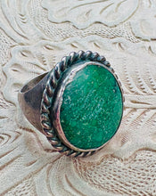 Load image into Gallery viewer, Vintage Round Green Turquoise Ring
