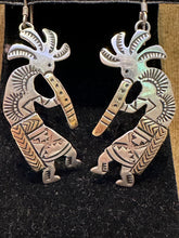 Load image into Gallery viewer, Vintage Kokopelli Dancer Earrings