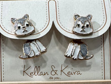 Load image into Gallery viewer, 3-D Front Back Earrings