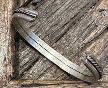 Load image into Gallery viewer, Vintage Sterling Silver Rope Cuff