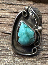Load image into Gallery viewer, Vintage Turquoise Leaf Ring