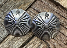 Load image into Gallery viewer, Vintage Hopi Man in the Maze Earrings