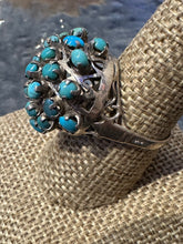 Load image into Gallery viewer, Vintage Zuni Snake Eye Turquoise Ring