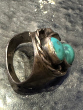 Load image into Gallery viewer, Vintage Two-Stone Turquoise Ring