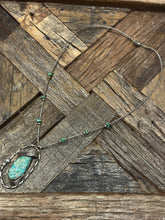 Load image into Gallery viewer, Vintage Green Turquoise Nugget Necklace