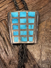 Load image into Gallery viewer, Vintage Zuni Turquoise Inlay Bolo