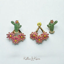 Load image into Gallery viewer, 3-D Front Back Earrings