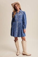Load image into Gallery viewer, Embroidered Western Shirt Dress