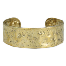 Load image into Gallery viewer, Forged From Gold Textured Cuff Bracelet