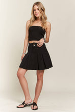 Load image into Gallery viewer, RAW EDGE WAIST WASHED DENIM MINI SKIRT