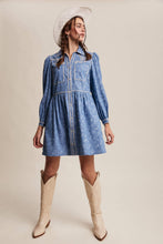 Load image into Gallery viewer, Embroidered Western Shirt Dress