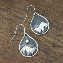 Load image into Gallery viewer, Pinetop Panorama Enamel Mountains Earrings