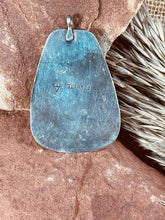 Load image into Gallery viewer, Old Pawn Navajo American Indian Shadowbox Pendant with Turquoise and Coral Stones