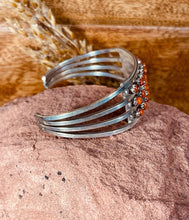 Load image into Gallery viewer, Vintage Navajo Snake Eyes Sterling Silver Cuff