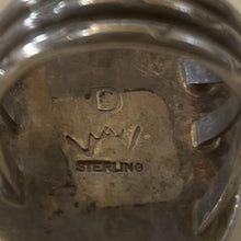 Load image into Gallery viewer, Navajo Shadow Box Ring with Coral Stone