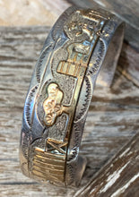 Load image into Gallery viewer, Gold and Sterling Silver Storyteller Cuff