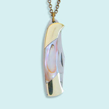 Load image into Gallery viewer, Shell Handled Knife Necklace