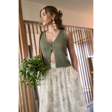 Load image into Gallery viewer, V Neck Front Button Crochet Knit Vest
