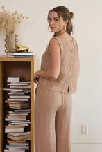 Load image into Gallery viewer, Back Button Split Hem Sleeveless Top
