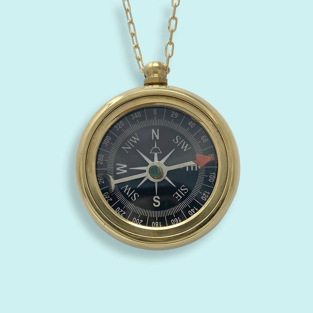 Trailblazer Compass Necklace: 32 Inch