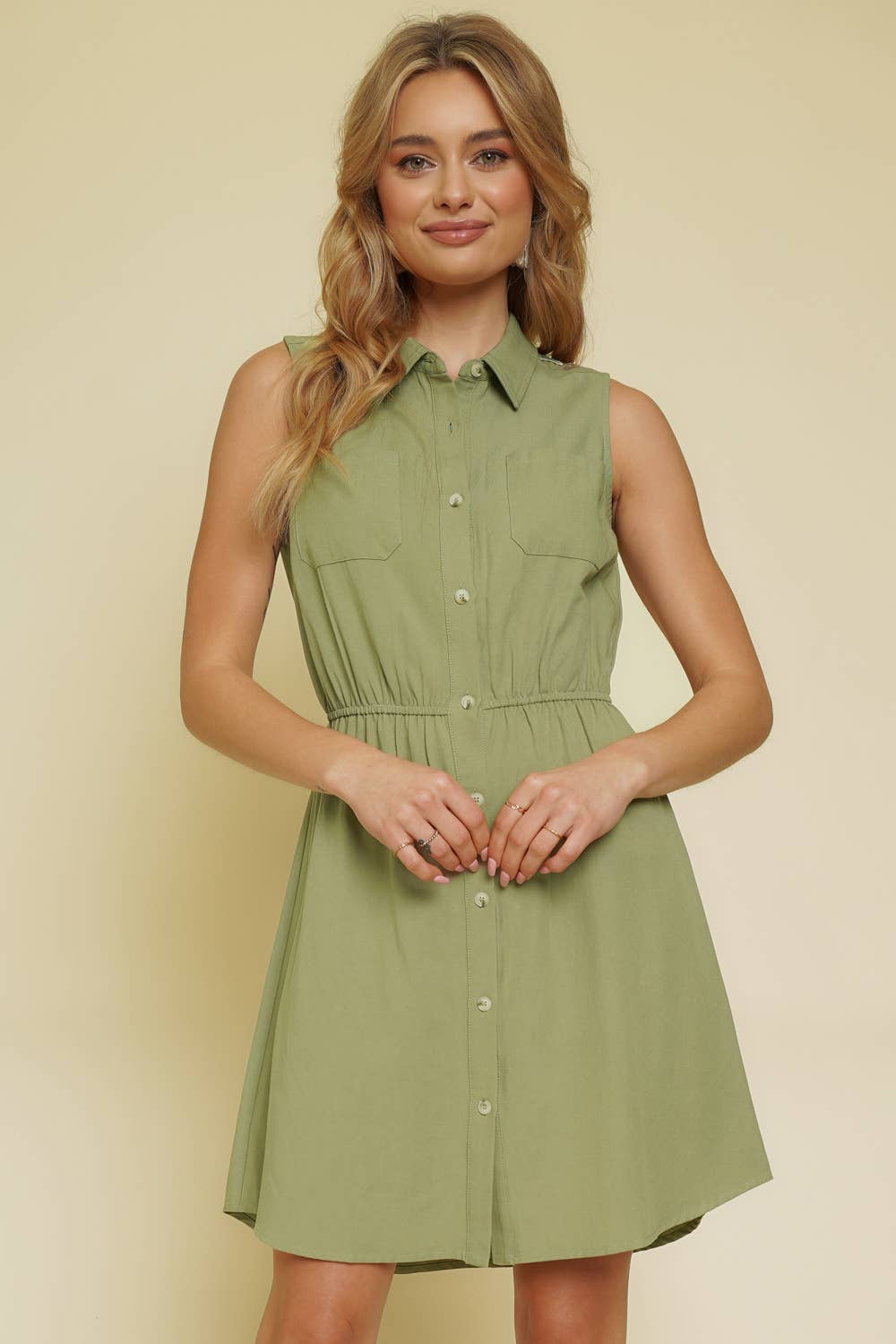 Embroidered Shirt Dress