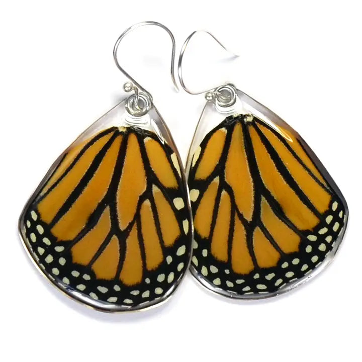 Butterfly Earrings, Monarch, Bottom Wings