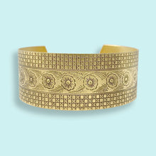 Load image into Gallery viewer, Gold Garden Party Cuff Bracelet
