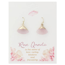 Load image into Gallery viewer, Gold Dipped Luxury Rose Quartz Earrings
