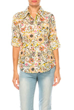 Load image into Gallery viewer, Ivory Floral Paisley Button Down Shirt
