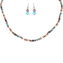 Load image into Gallery viewer, Western Navajo Pearl Turquoise Beaded Necklace Set
