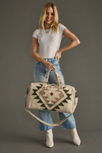 Load image into Gallery viewer, Cream, Green &amp; Tan Western Duffel
