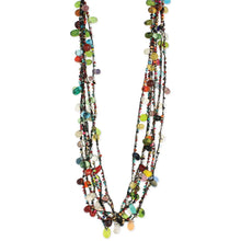 Load image into Gallery viewer, Black Thread Beaded Necklace
