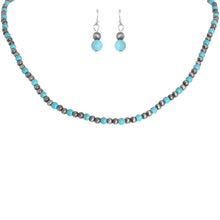 Load image into Gallery viewer, Western Navajo Pearl Turquoise Beaded Necklace Set
