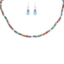 Load image into Gallery viewer, Western Navajo Pearl Turquoise Beaded Necklace Set
