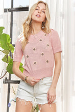 Load image into Gallery viewer, PEARL ACCENT FLORAL SWEATER TOP
