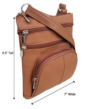 Load image into Gallery viewer, Leather crossbody with phone pocket
