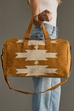 Load image into Gallery viewer, Camel &amp; Cream Aztec Duffel
