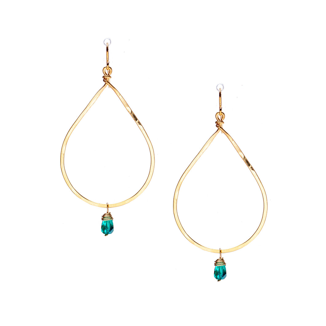 Hammered Bohemian Gold Plated Earrings