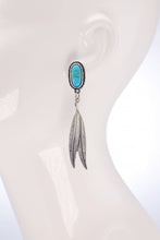 Load image into Gallery viewer, Western Dangle Feather Earrings
