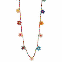 Load image into Gallery viewer, Daisy Chain Multi Bead Flower Necklace

